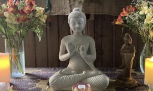 Buddha with candels